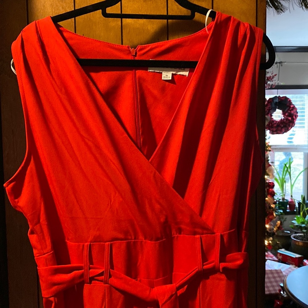 Red Jumper with Slits in front of the legs. Great for a Christmas party